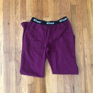 Greys Anatomy Maroon Scrub Set
